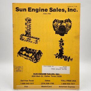 Sun Engine Sales Inc 1986 Catalog Automotive Parts Accessories